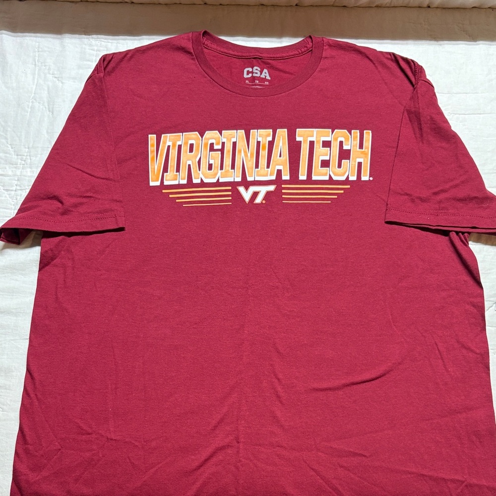 Virginia Tech Hokies Classic Arch Logo Maroon CSA Graphic T-Shirt New with Tags